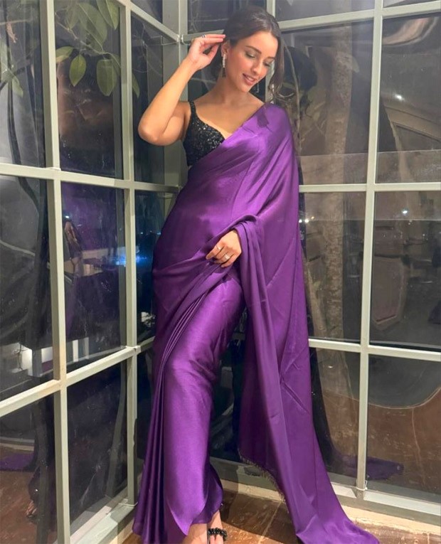 Triptii Dimri makes a chic case for a purple statement satin saree perfect for the wedding season
