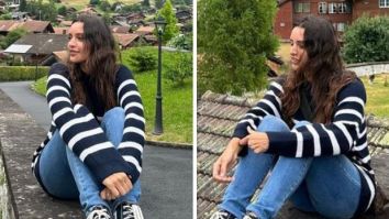 Triptii Dimri paints Zurich blue with her stunning style in a striped top and jeans