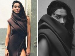 Amy Jackson sums up sass with style in brown structured dress and boots