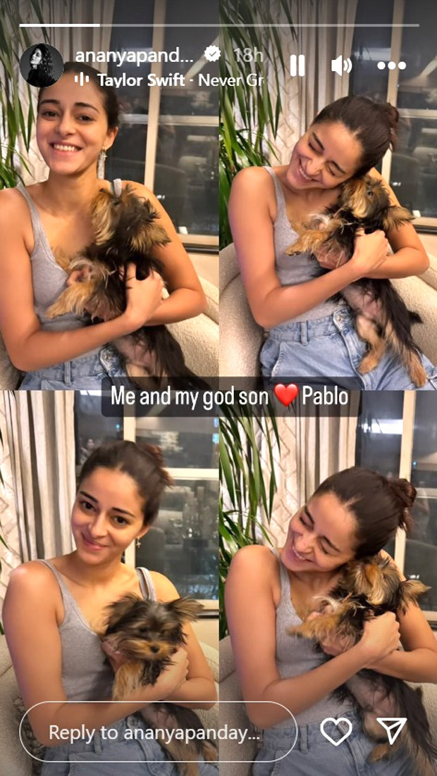 Ananya Panday poses with “God son” Pablo!