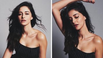 Ananya Panday is edgy chic in black pinstriped co-ord set and Jimmy Choo heels