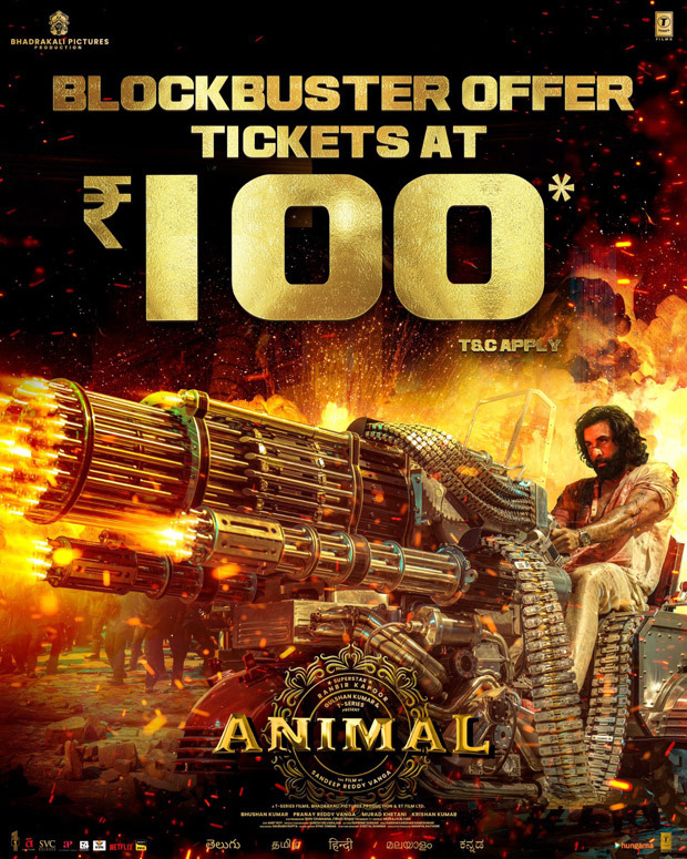 Animal tickets slashed to Rs. 100 after the success bash of Ranbir Kapoor starrer  : Bollywood News | News World Express