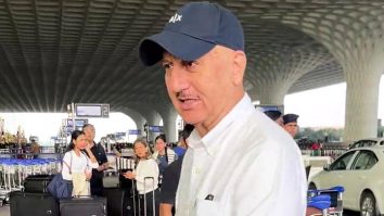 Anupam Kher greets Namaste to paps as he gets clicked at the airport