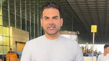 Arbaaz Khan gets clicked at the airport in grey sweatshirt and pants