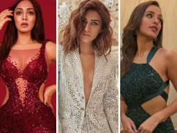 Bollywood beauties Kriti Sanon, Khushali Kumar, and Tripti Dimri steal the spotlight, embracing the shimmer trend