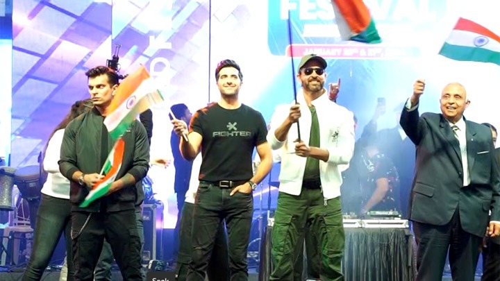 Hrithik Roshan and team of Fighter snapped at DAV College