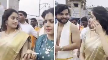Janhvi Kapoor and Shikhar Pahariya welcome New Year with spiritual bliss at Tirumala temple; watch
