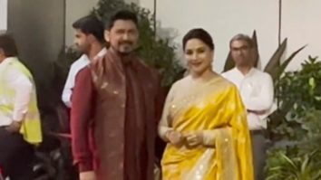 Madhuri Dixit looks gorgeous as she leaves for Ayodhya with husband