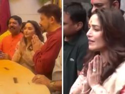 Madhuri Dixit seeks blessings at Siddhivinayak temple before the release of her Marathi production Panchak; watch