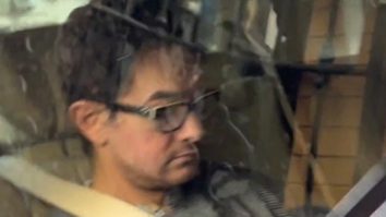 Paps capture Aamir Khan as he drives off in his car