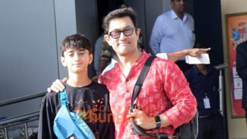 Photos: Aamir Khan and Azad Rao Khan snapped at the Kalina airport