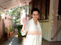 Photos: Kangana Ranaut spotted at a dubbing studio in Bandra