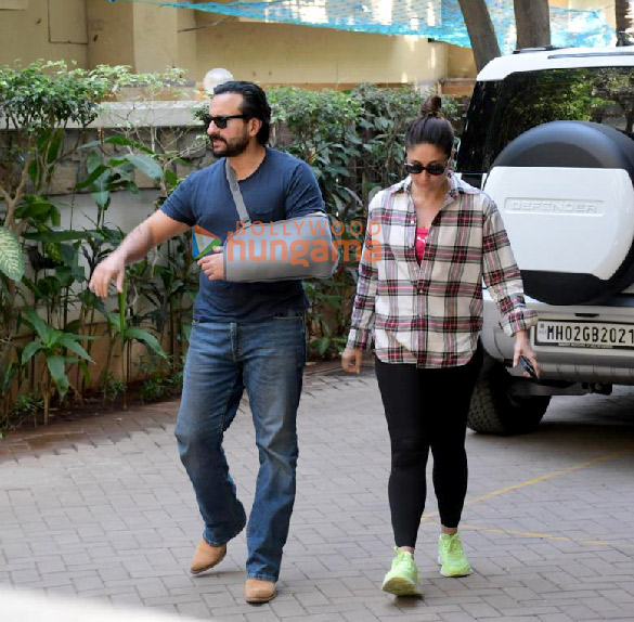 photos kareena kapoor khan accompanies saif ali khan as he returns home post surgery 1