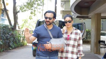 Photos: Kareena Kapoor Khan accompanies Saif Ali Khan as he returns home post surgery