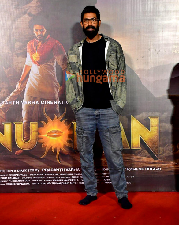 photos rana daggubati and teja sajja snapped at the trailer launch of hanuman 7