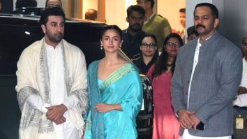 Ranbir Kapoor & Alia Bhatt get clicked at the airport as they leave for Ayodhya
