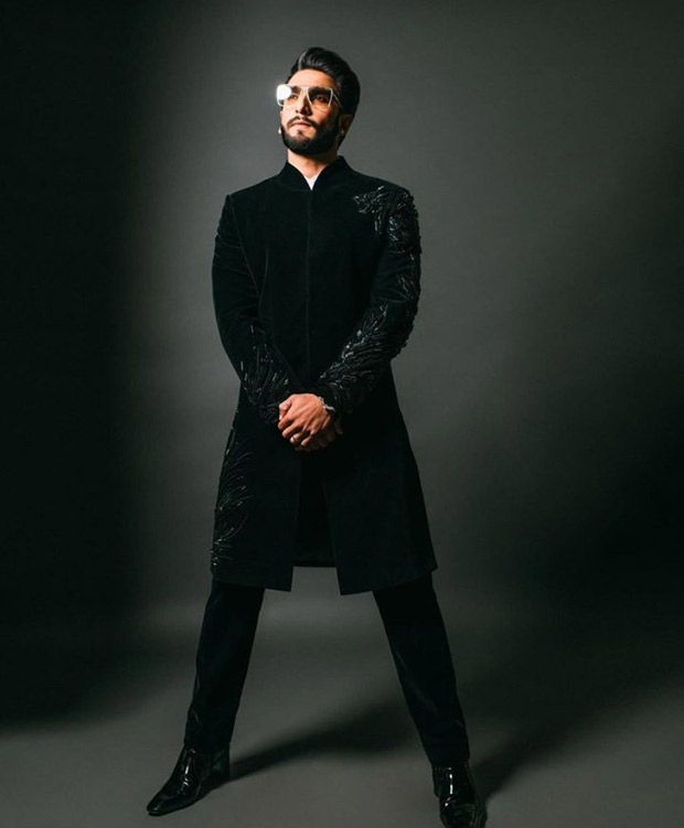 Ranveer Singh radiates regal charisma in a black ebony sherwani, redefining elegance with his signature flair