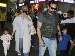 Saif Ali Khan showcases his cool and composed avatar as ‘Dad on duty’ as he helps Jeh calm down at the airport