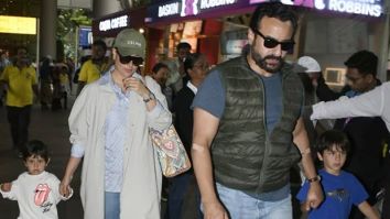 Saif Ali Khan showcases his cool and composed avatar as ‘Dad on duty’ as he helps Jeh calm down at the airport