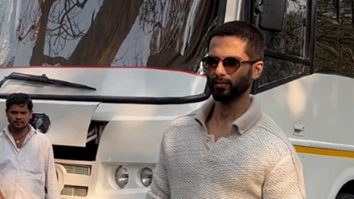 Shahid Kapoor and Kriti Sanon pose for paps as they promote ‘TBMAUJ’ in Bigg Boss