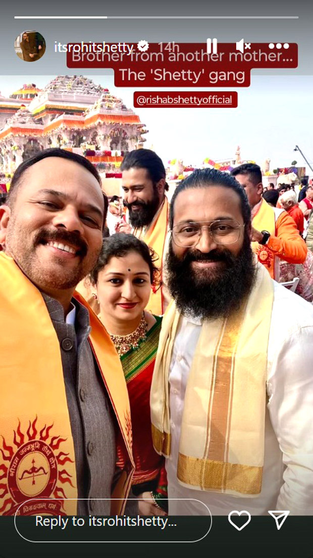 Rohit Shetty shares a picture with Rishab Shetty, captioned it saying, “The Shetty Gang”