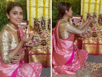 Shriya Saran dons her wedding saree to celebrate the occasion of Ram Mandir inauguration in Ayodhya Shriya Saran dons her wedding saree to celebrate the occasion of Ram Mandir inauguration in Ayodhya