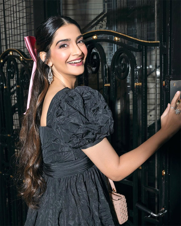 Sonam Kapoor accessorises her hair with pink bow, dresses head-to-toe in Dior for a date night in Paris, see pics