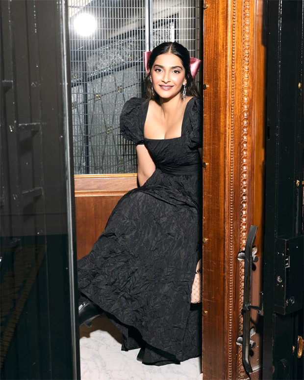 Sonam Kapoor accessorises her hair with pink bow, dresses head-to-toe in Dior for a date night in Paris, see pics