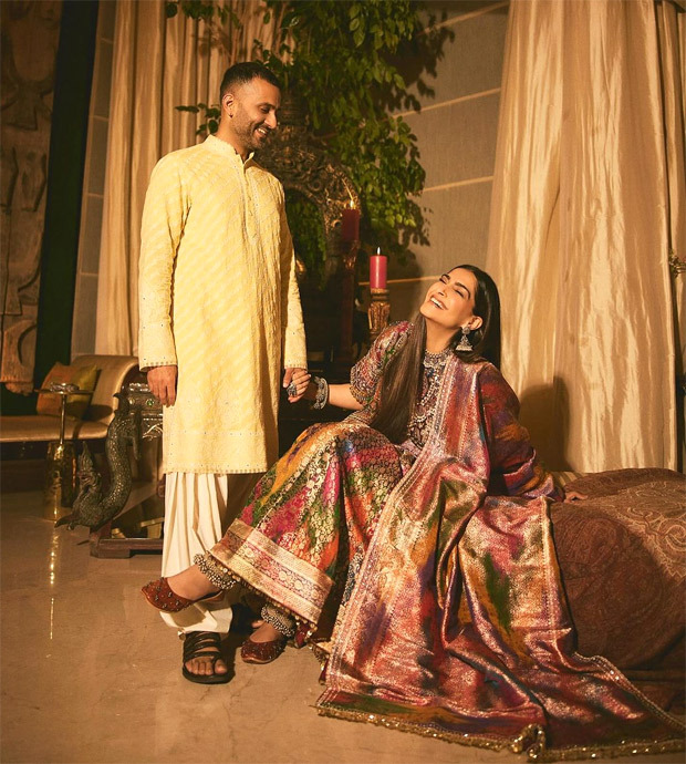 Sonam Kapoor looks opulent in outfit made from vintage Banarasi saree with antique embroidery and jewellery – a fusion of history and style Sonam Kapoor looks opulent in outfit made from vintage Banarasi saree with antique embroidery and jewellery – a fusion of history and style