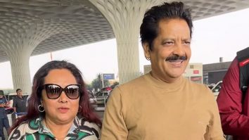Udit Narayan is all smiles as he gets clicked with wife at the airport