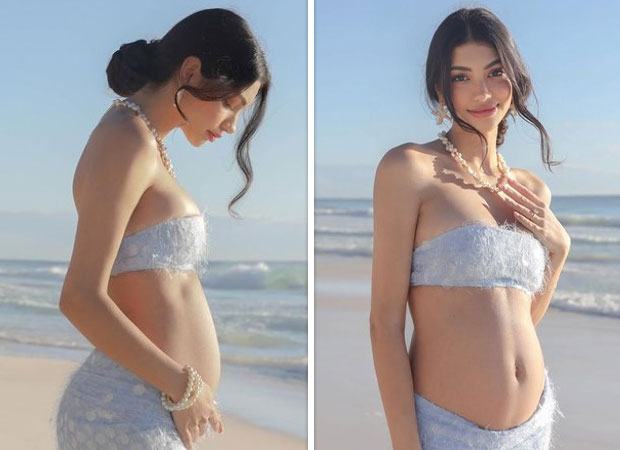 Expecting mom Alanna Panday stuns in sequin ensemble for beach-themed maternity shoot; see epic