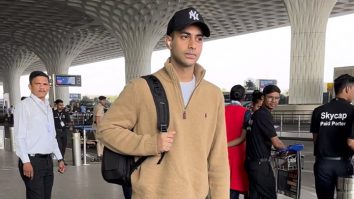 Agastya Nanda strikes a pose for paps as he gets clicked at the airport