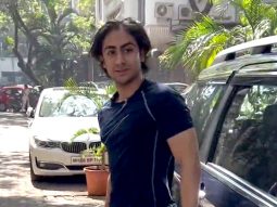 Arhaan Khan chit chats with paps as he takes his dog out for a walk