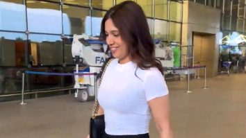 It’s an early morning for Bhumi Pednekar as she greets paps at the airport
