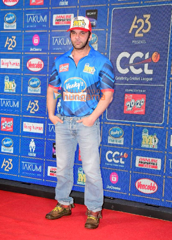 bobby deol saqib saleem and others attend the press conference of ccl team mumbai heroes 4