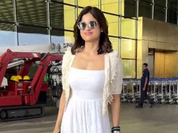 Chic & Stylish! Shamita Shetty strikes a pose for paps at the airport