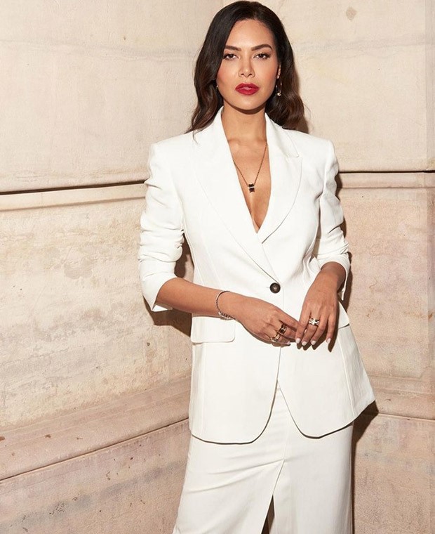 Esha Gupta in white skirt suit is setting work wear goals 
