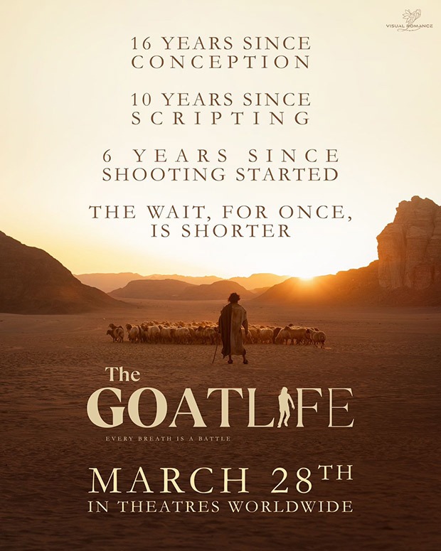 The Goat Life, starring Prithviraj Sukumaran, gets new release date: March 28, 2024