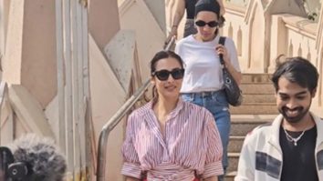 Malaika Arora gets clicked by paps at Mount Mary Church