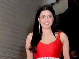 Mannara Chopra twirls around in a beautiful red outfit