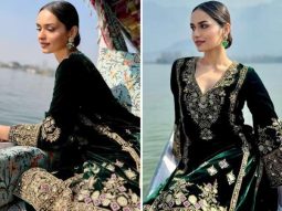 Manushi Chhillar dazzles in velvet suit for Operation Valentine promotion