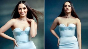 Manushi Chhillar is every bit of ice princess in Alex Perry’s icy blue gown for Operation Valentine promotion