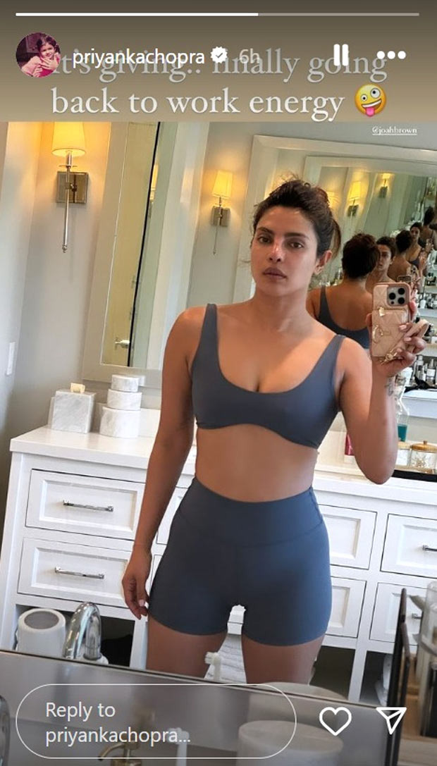 Priyanka Chopra Jonas shares selfie; signals readiness for work saying, “Finally going back to work energy”