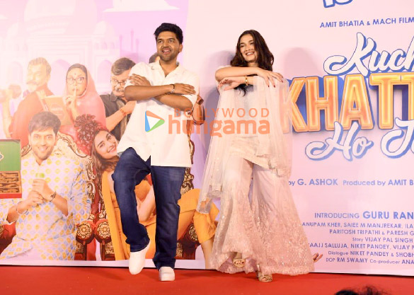 photos guru randhawa saiee manjrekar and anupam kher snapped at kuch khattaa ho jaay trailer launch 7