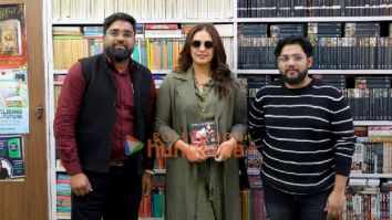 Photos: Huma Qureshi snapped signing copies of her first novel, Zeba: An Accidental Superhero, for her fans in a Delhi bookstore