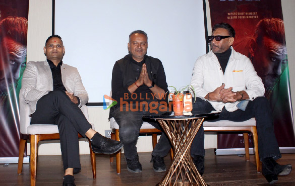 photos jacky shroff director shravan tiwari and producer sandip patel address the media in ahmedabad after two zero one four shoot 3