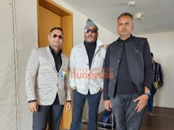 Photos: Jackie Shroff, director Shravan Tiwari and producer Sandip Patel address the media in Ahmedabad after Two Zero One Four shoot