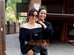 Photos: Neha Sharma and Aisha Sharma snapped outside their building in Bandra