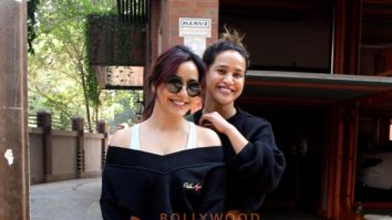 Photos: Neha Sharma and Aisha Sharma snapped outside their building in Bandra