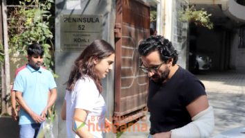 Photos: Sara Ali Khan and Saif Ali Khan snapped in Juhu